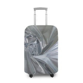 Чехол для чемодана 3D с принтом Фольга в Тюмени, 86% полиэфир, 14% спандекс | двустороннее нанесение принта, прорези для ручек и колес | fashion | foil | texture | vanguard | авангард | мода | текстура | фольга