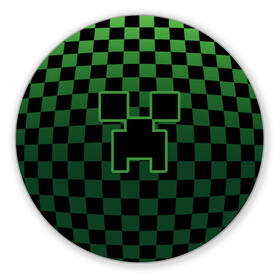 Коврик для мышки круглый с принтом Minecraft в Тюмени, резина и полиэстер | круглая форма, изображение наносится на всю лицевую часть | alex | creeper | minecraft | steve | алекс | блок | вызыватель | зомби | игра | крипер | майнкрафт | победитель | приключения | свинья | стив