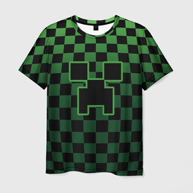 Мужская футболка 3D с принтом Minecraft в Тюмени, 100% полиэфир | прямой крой, круглый вырез горловины, длина до линии бедер | alex | creeper | minecraft | steve | алекс | блок | вызыватель | зомби | игра | крипер | майнкрафт | победитель | приключения | свинья | стив