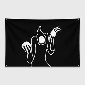 Флаг-баннер с принтом Haunted Family в Тюмени, 100% полиэстер | размер 67 х 109 см, плотность ткани — 95 г/м2; по краям флага есть четыре люверса для крепления | haunted family | kizaru | rap | кизару | рэп | хип хоп