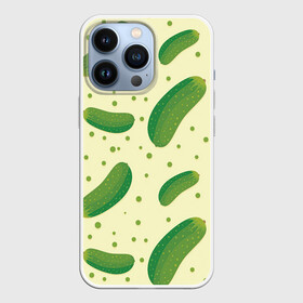 Чехол для iPhone 13 Pro с принтом Огурчики в Тюмени,  |  | Тематика изображения на принте: арт | еда | лето | овощ | овощи | огурец | огурцы | огурчик | огурчики | рисунок