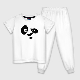 Детская пижама хлопок с принтом Панда в Тюмени, 100% хлопок |  брюки и футболка прямого кроя, без карманов, на брюках мягкая резинка на поясе и по низу штанин
 | panda | образ | панда | рисунок | силуэт