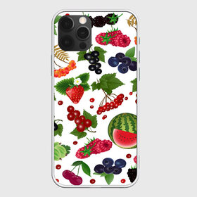 Чехол для iPhone 12 Pro Max с принтом Ягоды в Тюмени, Силикон |  | арбуз | белый фон | вишня | вкуснятина | калина | клубника | коллекция ягод | крыжовник | лето | малина | огород | рябина | сладкие | смородина | спелые | черника | ягодный фон | ягоды