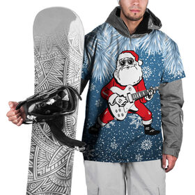 Накидка на куртку 3D с принтом Дед Мороз Рокер в Тюмени, 100% полиэстер |  | гитара | гитарист | год | дед | зима | зимний | клаус | метал | металл | мороз | музыка | музыкант | новый | рождество | рок | рокер | санта