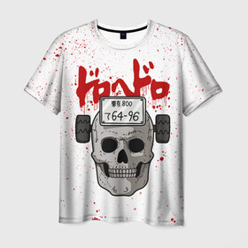 Мужская футболка 3D с принтом Dorohedoro scull в Тюмени, 100% полиэфир | прямой крой, круглый вырез горловины, длина до линии бедер | anime | dorohedoro | ebisu | manga | аниме | дорохедоро | манга | эбису