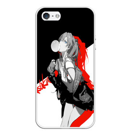 Чехол для iPhone 5/5S матовый с принтом Asuka Langley Evangelion в Тюмени, Силикон | Область печати: задняя сторона чехла, без боковых панелей | Тематика изображения на принте: anime | evangelion | girl | nerv | аниме | аска | аска ленгли сорью | аска лэнгли сорью | асочка | вайфу | девушка | ева | евангелион | ленгли | нерв | тян