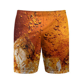 Мужские шорты спортивные с принтом КОЛА В СТАКАНЕ в Тюмени,  |  | cola | colla | кола | колла | напитки | пузыри