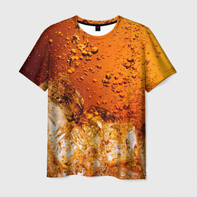 Мужская футболка 3D с принтом КОЛА В СТАКАНЕ в Тюмени, 100% полиэфир | прямой крой, круглый вырез горловины, длина до линии бедер | cola | colla | кола | колла | напитки | пузыри