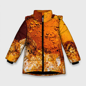Зимняя куртка для девочек 3D с принтом КОЛА В СТАКАНЕ в Тюмени, ткань верха — 100% полиэстер; подклад — 100% полиэстер, утеплитель — 100% полиэстер. | длина ниже бедра, удлиненная спинка, воротник стойка и отстегивающийся капюшон. Есть боковые карманы с листочкой на кнопках, утяжки по низу изделия и внутренний карман на молнии. 

Предусмотрены светоотражающий принт на спинке, радужный светоотражающий элемент на пуллере молнии и на резинке для утяжки. | Тематика изображения на принте: cola | colla | кола | колла | напитки | пузыри