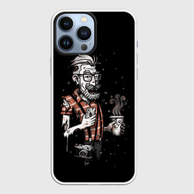 Чехол для iPhone 13 Pro Max с принтом Зомби Хипстер в Тюмени,  |  | 100 | alter | bad | beard | boy | dead | death | ego | head | hipster | life | old | omg | real | retro | skull | zombie | борода | бородач | бро | зомби | на | ретро | стиле | хипстер | череп | эко