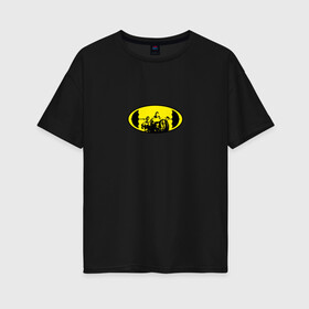 Женская футболка хлопок Oversize с принтом Академия Амбрелла в Тюмени, 100% хлопок | свободный крой, круглый ворот, спущенный рукав, длина до линии бедер
 | umbrella | академия амбрелла | герои | зонт | кино | персонажи | сериал | супергерои