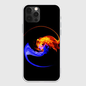 Чехол для iPhone 12 Pro Max с принтом Две стихии в Тюмени, Силикон |  | Тематика изображения на принте: вода | две стихии | знаки. | инь и ян | огонь | огонь и вода | философия