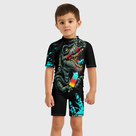 Детский купальный костюм 3D с принтом Godzilla в Тюмени, Полиэстер 85%, Спандекс 15% | застежка на молнии на спине | 2021 | godzilla | абстракция | брызги | год быка | годзила | годзилла | зверь | коготь | кот | лето | лиса | мороженко | мороженое | мужская | мужчина | новогодняя | океан | осьминог | с новым годом | след