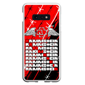 Чехол для Samsung S10E с принтом RAMMSTEIN в Тюмени, Силикон | Область печати: задняя сторона чехла, без боковых панелей | du hast | mein herz | rammstein | rammstein sonne. | группа rammstein | ду хаст | песня рамштайн | рамштайн | тилль линдеманн