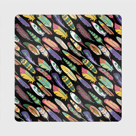 Магнит виниловый Квадрат с принтом Feathers в Тюмени, полимерный материал с магнитным слоем | размер 9*9 см, закругленные углы | color | cool | fashion | feather | hipster | круто | мода | перо | хипстер | цвет
