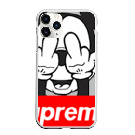 Чехол для iPhone 11 Pro матовый с принтом Supreme в Тюмени, Силикон |  | Тематика изображения на принте: supreme | маус | мики | мики маус | мики маус суприм | суприм