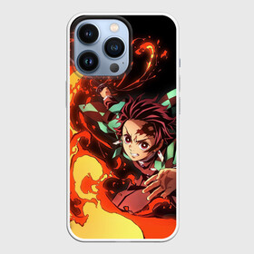 Чехол для iPhone 13 Pro с принтом ТАНДЖИРО в Тюмени,  |  | Тематика изображения на принте: anime | demon slayer | kimetsu no yaiba | аниме | бесконечный поезд | зеницу | иноске | иноске хашибира | клинок | клинок рассекающий демонов | манга | недзуко | незука | незуко | нэзуко | рассекающий демонов | тамаё