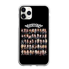 Чехол для iPhone 11 Pro Max матовый с принтом ROCK STARS в Тюмени, Силикон |  | beatles | bono | kiss | music | nirvana | queen | rock | roling stones | stars | usa | боно | джагер | звезды | кобэйн | меркьюри | музыка | озборн | разные | рок