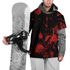 Накидка на куртку 3D с принтом Пятна кровавой краски в Тюмени, 100% полиэстер |  | Тематика изображения на принте: 