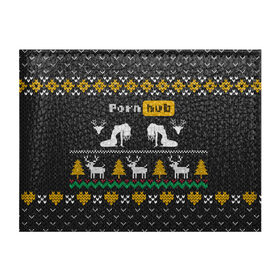 Обложка для студенческого билета с принтом Pornhub свитер с оленями в Тюмени, натуральная кожа | Размер: 11*8 см; Печать на всей внешней стороне | Тематика изображения на принте: 2021 | knit | knitted | merch | new year | sweater | ugly sweater | вязанный | вязяный | зимний | лого | логотип | мерч | новый год | олени | рождественский | рождественский свитер | рождес