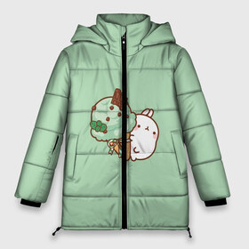 Женская зимняя куртка 3D с принтом моланг с мороженкой в Тюмени, верх — 100% полиэстер; подкладка — 100% полиэстер; утеплитель — 100% полиэстер | длина ниже бедра, силуэт Оверсайз. Есть воротник-стойка, отстегивающийся капюшон и ветрозащитная планка. 

Боковые карманы с листочкой на кнопках и внутренний карман на молнии | еда | моланг | мороженое | сладости