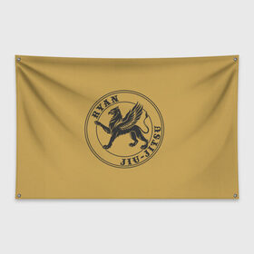 Флаг-баннер с принтом Райан джиу-джитсу в Тюмени, 100% полиэстер | размер 67 х 109 см, плотность ткани — 95 г/м2; по краям флага есть четыре люверса для крепления | борьба | восточные единоборства | джиу джитсу | единоборства | спорт.