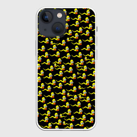 Чехол для iPhone 13 mini с принтом Гомер в Тюмени,  |  | 2021 | бренд | гомер | из симпсонов | мем | мемы | новогодняя | паттерн | прикол | с новым годом | с симпсонами | семейка симпсон | симпсон | симпсоны | смешной гомер | спермотозоид