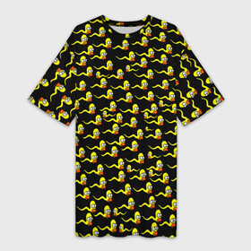 Платье-футболка 3D с принтом Гомер в Тюмени,  |  | 2021 | бренд | гомер | из симпсонов | мем | мемы | новогодняя | паттерн | прикол | с новым годом | с симпсонами | семейка симпсон | симпсон | симпсоны | смешной гомер | спермотозоид
