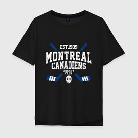 Мужская футболка хлопок Oversize с принтом Монреаль Канадиенс в Тюмени, 100% хлопок | свободный крой, круглый ворот, “спинка” длиннее передней части | canadiens | hockey | montreal | montreal canadiens | nhl | usa | канадиенс | монреаль | монреаль канадиенс | нхл | спорт | сша | хоккей | шайба