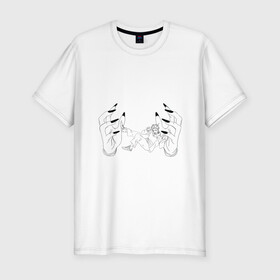 Мужская футболка хлопок Slim с принтом Jujutsu Kaisen Itadori в Тюмени, 92% хлопок, 8% лайкра | приталенный силуэт, круглый вырез ворота, длина до линии бедра, короткий рукав | hand | itadori | sukuna | итадори | магическая битва | руки | сукуна