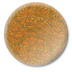 Значок с принтом Chane в Тюмени,  металл | круглая форма, металлическая застежка в виде булавки | chane | cool | fashion | hype | pattern | круто | мода | узор | хайп | цепь