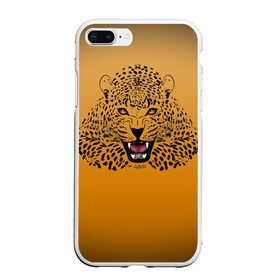Чехол для iPhone 7Plus/8 Plus матовый с принтом Леопард в Тюмени, Силикон | Область печати: задняя сторона чехла, без боковых панелей | big cat | cat | leopard | кот | кошка | леопард