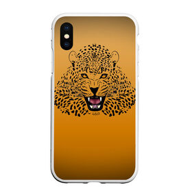 Чехол для iPhone XS Max матовый с принтом Леопард в Тюмени, Силикон | Область печати: задняя сторона чехла, без боковых панелей | big cat | cat | leopard | кот | кошка | леопард