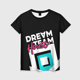 Женская футболка 3D с принтом House в Тюмени, 100% полиэфир ( синтетическое хлопкоподобное полотно) | прямой крой, круглый вырез горловины, длина до линии бедер | blogger | bloggers | dream team | dream team house | dreamteam | dth | tik tok | tik tok house | блогер | блогеры | тик ток | тиктокеры
