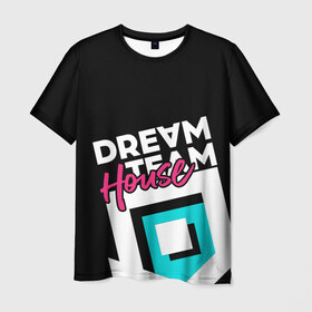 Мужская футболка 3D с принтом House в Тюмени, 100% полиэфир | прямой крой, круглый вырез горловины, длина до линии бедер | blogger | bloggers | dream team | dream team house | dreamteam | dth | tik tok | tik tok house | блогер | блогеры | тик ток | тиктокеры