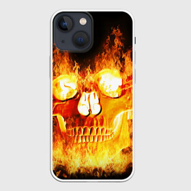 Чехол для iPhone 13 mini с принтом Череп в Тюмени,  |  | skull | огонь | пламя | череп | черепушка