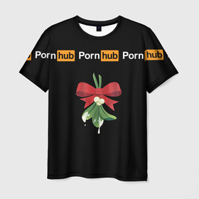Мужская футболка 3D с принтом XXXMAS (PornHub) в Тюмени, 100% полиэфир | прямой крой, круглый вырез горловины, длина до линии бедер | brazzers | christmas | marry | new | santa | snow | winter | xmas | xxxmas | year | год | дед | мороз | новый | пронохаб | снег