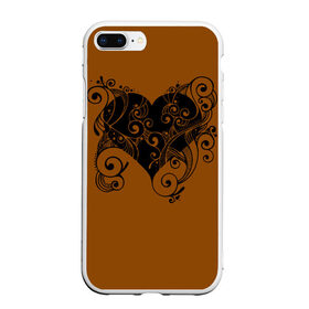Чехол для iPhone 7Plus/8 Plus матовый с принтом Сердце в узорах в Тюмени, Силикон | Область печати: задняя сторона чехла, без боковых панелей | . | красивые татуировки | красивые узоры | любовь | сердце | сердце в узорах | татуировки | узоры