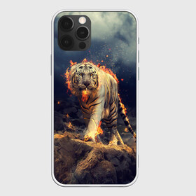 Чехол для iPhone 12 Pro Max с принтом Тигр в огне в Тюмени, Силикон |  | Тематика изображения на принте: cat | kitten | kitty | lion | pet | tiger | арт | взгляд | животные | кот | котёнок | коты | котятки | котятушки | кошечки | кошка | кошки | лев | мордочка | тигр
