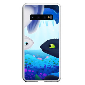 Чехол для Samsung Galaxy S10 с принтом Приручить Дракона в Тюмени, Силикон | Область печати: задняя сторона чехла, без боковых панелей | dragon | how to train your dragon the hidden world | драконы | икинг | как приручить дракона 3 | персонажи