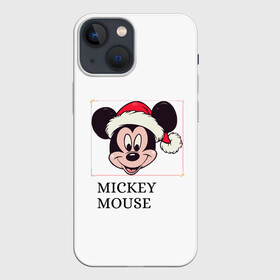 Чехол для iPhone 13 mini с принтом ВОЛШЕБНЫЙ НОВЫЙ ГОД в Тюмени,  |  | mickey mouse | мультик | мышь | новый год | санта