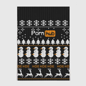 Постер с принтом Christmas PornHub в Тюмени, 100% бумага
 | бумага, плотность 150 мг. Матовая, но за счет высокого коэффициента гладкости имеет небольшой блеск и дает на свету блики, но в отличии от глянцевой бумаги не покрыта лаком | 