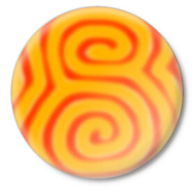 Значок с принтом СПИРАЛИ в Тюмени,  металл | круглая форма, металлическая застежка в виде булавки | Тематика изображения на принте: 