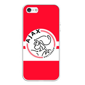 Чехол для iPhone 5/5S матовый с принтом AJAX AMSTERDAM в Тюмени, Силикон | Область печати: задняя сторона чехла, без боковых панелей | ajax | amsterdam | football | holland | red | sport | team | white | амстердам | аякс | гол | голландия | красный | логотип | мяч | нидерланды | полосы | спорт | футбол