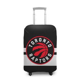 Чехол для чемодана 3D с принтом TORONTO RAPTORS в Тюмени, 86% полиэфир, 14% спандекс | двустороннее нанесение принта, прорези для ручек и колес | basketball | canada | logo | nba | raptors | sport | team | toronto | usa | баскетбол | канада | логотип | мяч | нба | полосы | рэпторс | спорт | сша | торонто | черный
