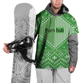 Накидка на куртку 3D с принтом PornHub в Тюмени, 100% полиэстер |  | cool | fashion | green | hype | pattern | rdmerryhab | зеленый | круто | мода | узор | хайп