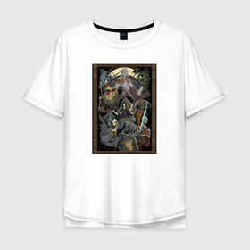 Мужская футболка хлопок Oversize с принтом Demons Souls в Тюмени, 100% хлопок | свободный крой, круглый ворот, “спинка” длиннее передней части | dark souls | demon souls | demons souls | demons souls remastered | git gud | гит гуд | дарк соулз | демон соулз