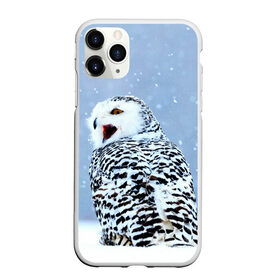 Чехол для iPhone 11 Pro Max матовый с принтом Зимняя птица в Тюмени, Силикон |  | животные | звери | зима | зимний | зимняя | лес | природа | птица | сова
