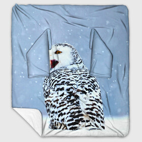 Плед с рукавами с принтом Зимняя птица в Тюмени, 100% полиэстер | Закругленные углы, все края обработаны. Ткань не мнется и не растягивается. Размер 170*145 | животные | звери | зима | зимний | зимняя | лес | природа | птица | сова