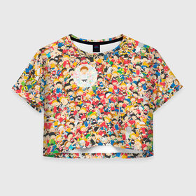 Женская футболка Crop-top 3D с принтом Дзюдоист АнтиПсихоВирус в Тюмени, 100% полиэстер | круглая горловина, длина футболки до линии талии, рукава с отворотами | 